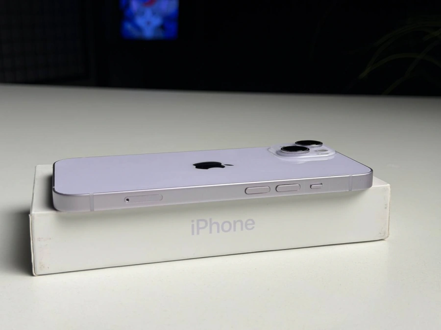ВЖИВАНИЙ Б/У Apple iPhone 14 128GB Purple (MPV03) - Состояние: хороший | Аккумулятор: 100% | Комплектация: полный | Гарантия: 3 мес.