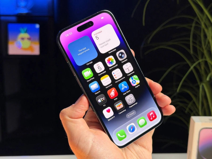 ВЖИВАНИЙ Б/У Apple iPhone 14 Pro 128GB Deep Purple (MQ0G3) - Стан: гарний | Акумулятор: 100% | Комплектація: повний | Гарантія: 3 міс.