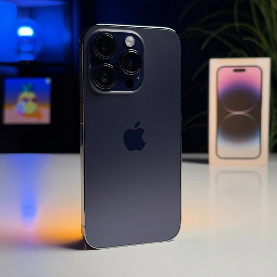 ВЖИВАНИЙ Б/У Apple iPhone 14 Pro 128GB Deep Purple (MQ0G3) - Стан: гарний | Акумулятор: 100% | Комплектація: повний | Гарантія: 3 міс.