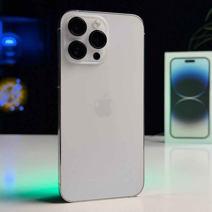 ВЖИВАНИЙ Б/У Apple iPhone 14 Pro Max 256GB Silver (MQ9V3) - Состояние: хороший | Аккумулятор: 100% | Комплектация: полный | Гарантия: 3 мес.