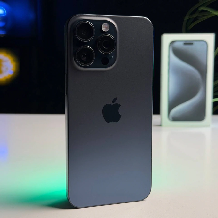 ВЖИВАНИЙ Б/У Apple iPhone 15 Pro Max 256GB Blue Titanium (MU7A3) - Состояние: хороший | Аккумулятор: 100% | Комплектация: полный | Гарантия: 3 мес.