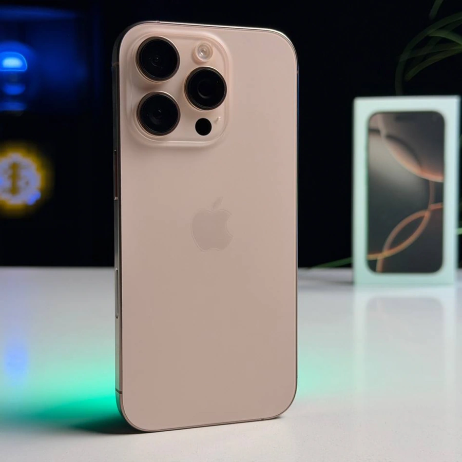 ВЖИВАНИЙ Б/У Apple iPhone 16 Pro 128GB Desert Titanium (MYNF3) - Состояние: идеальный | Аккумулятор: 91% | Комплектация: полный | Гарантия: 3 мес.
