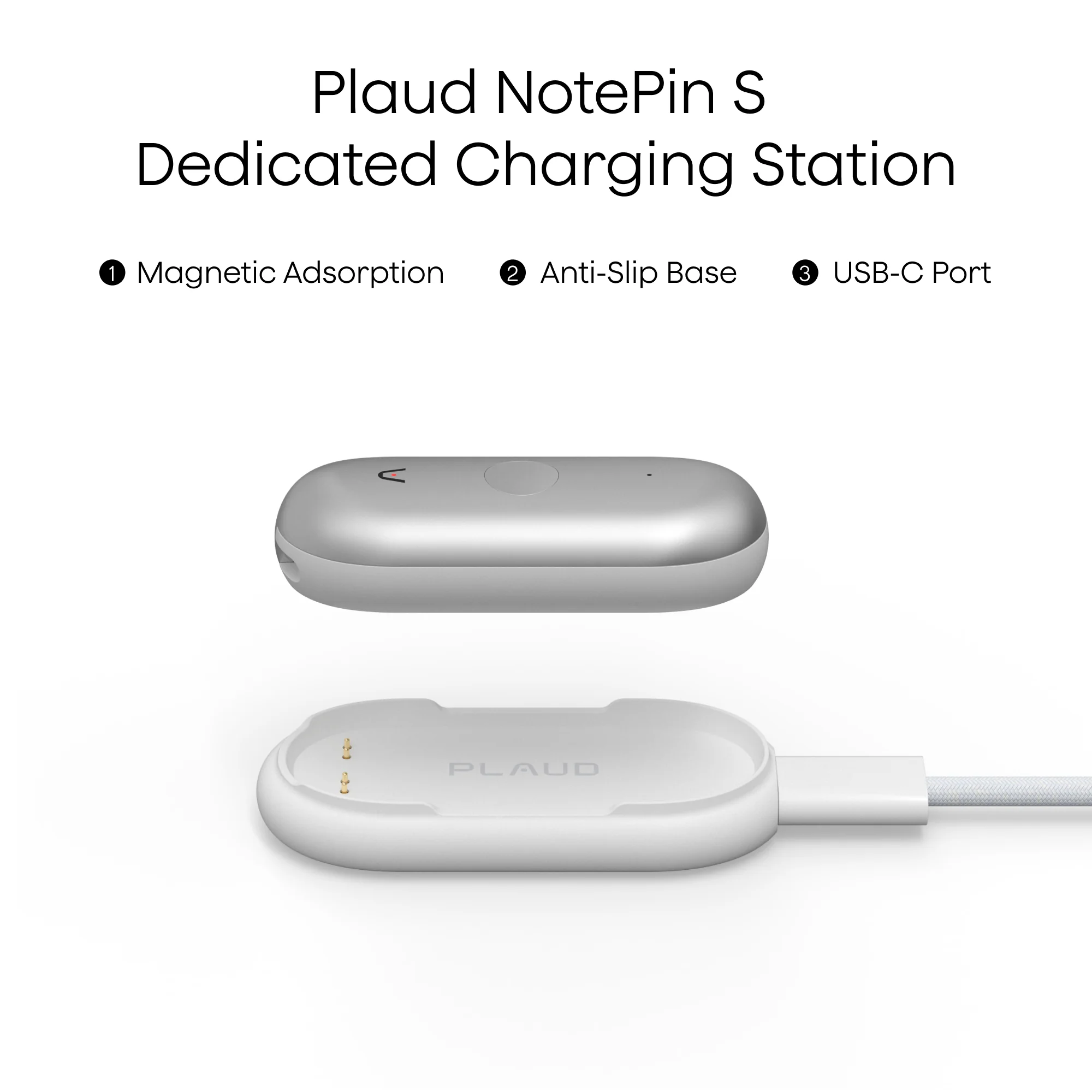 Зарядна станція та кабель PLAUD NotePin & PLAUD NotePin S Charging Kit (NP-AC-CD)