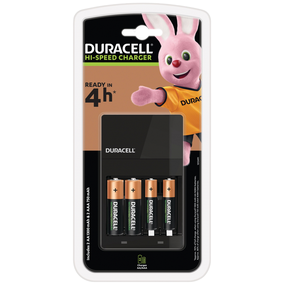 Зарядний пристрій Duracell Hi-Speed Charger CEF14 + 2×AA HR6 1300mAh + 2×AAA HR03 750mAh (5007497)