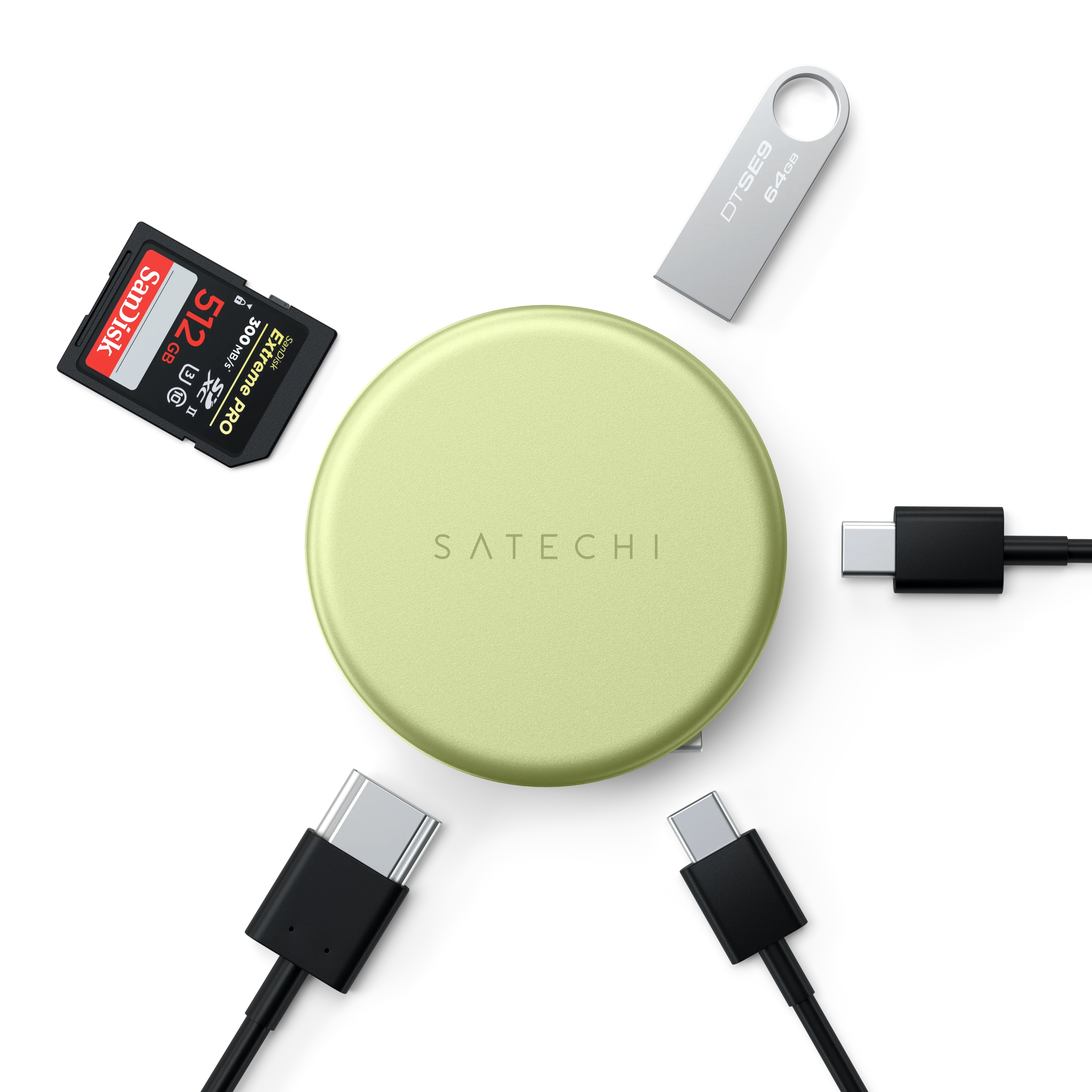 Багатопортовий адаптер Satechi OntheGo 5-in-1 USB-C Multiport Adapter - Citrus (ST-POTG5Y)