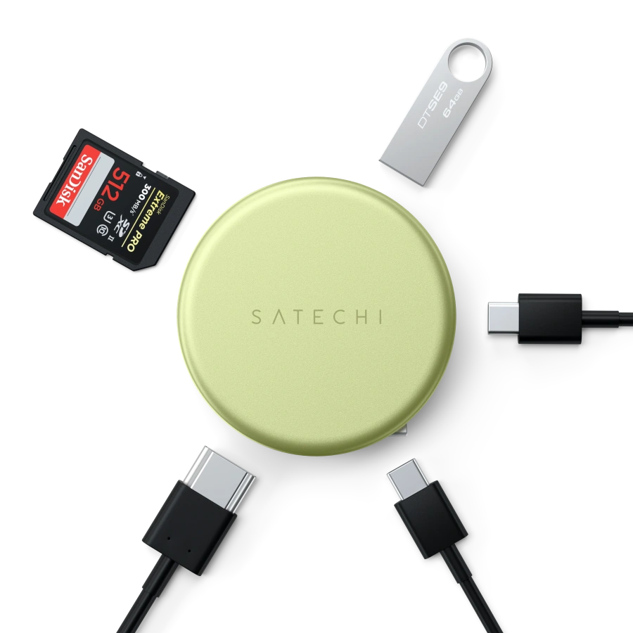 Багатопортовий адаптер Satechi OntheGo 5-in-1 USB-C Multiport Adapter - Citrus (ST-POTG5Y)