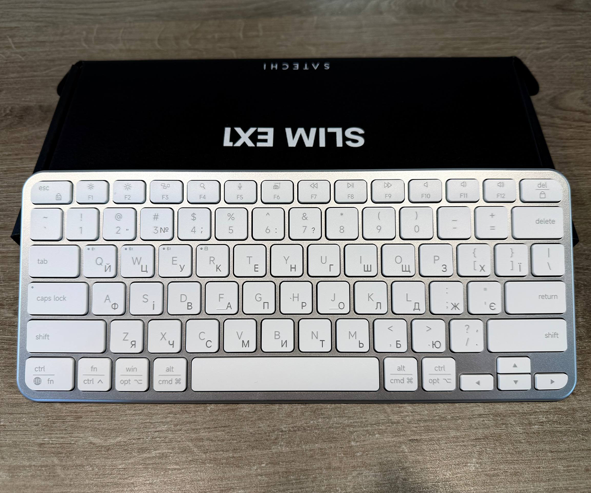 Бездротова клавіатура Satechi Slim EX1 Wireless Keyboard - Silver (ST-KEX1S-EN)