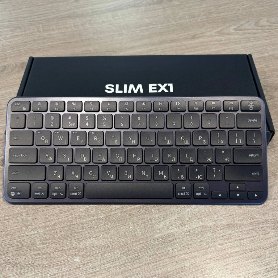 Бездротова клавіатура Satechi Slim EX1 Wireless Keyboard - Space Black (ST-KEX1C-EN)
