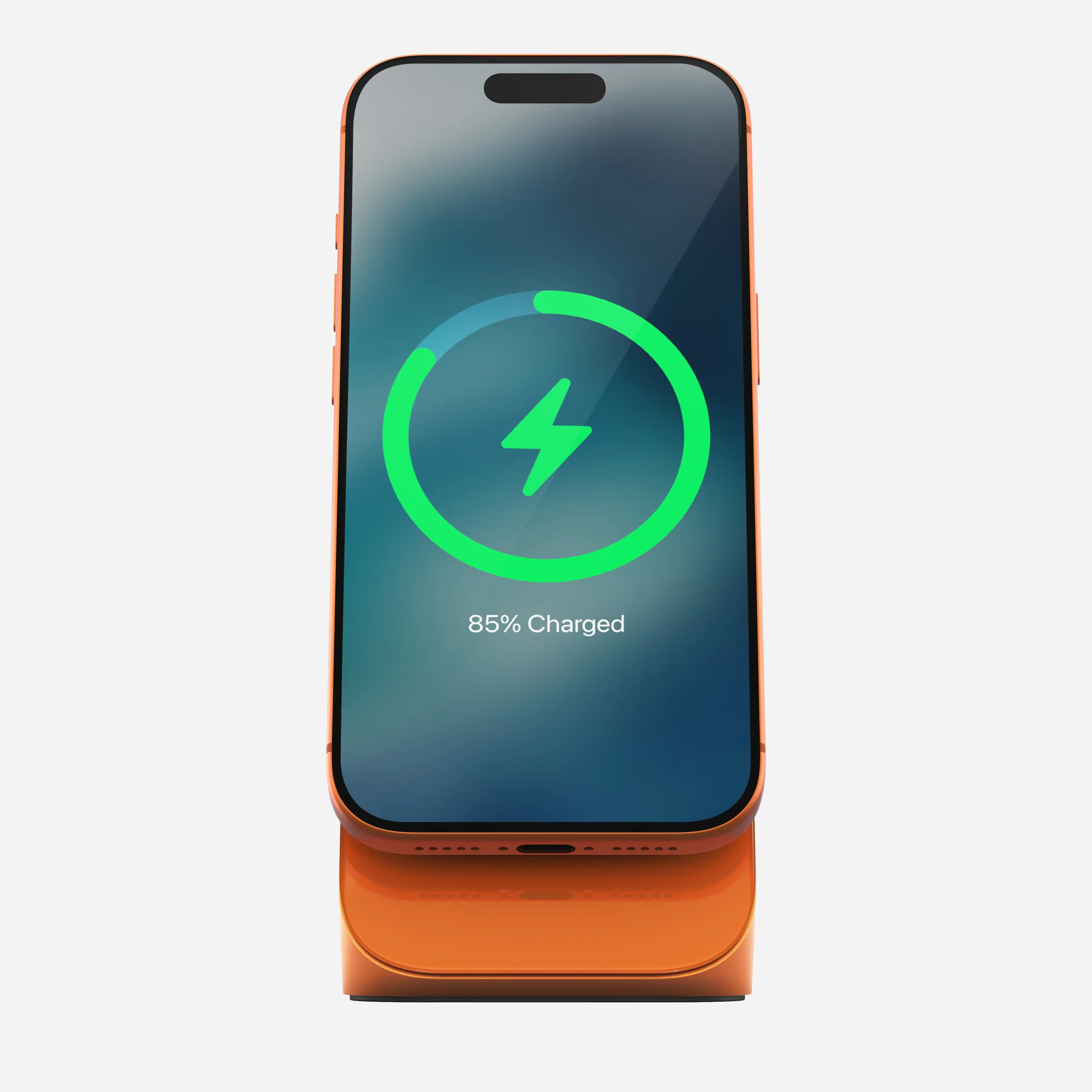 Беспроводное зарядное устройство Nomad Stand One Qi2 25W 2-in-1 Charger - Stellar Orange (NM011178858)