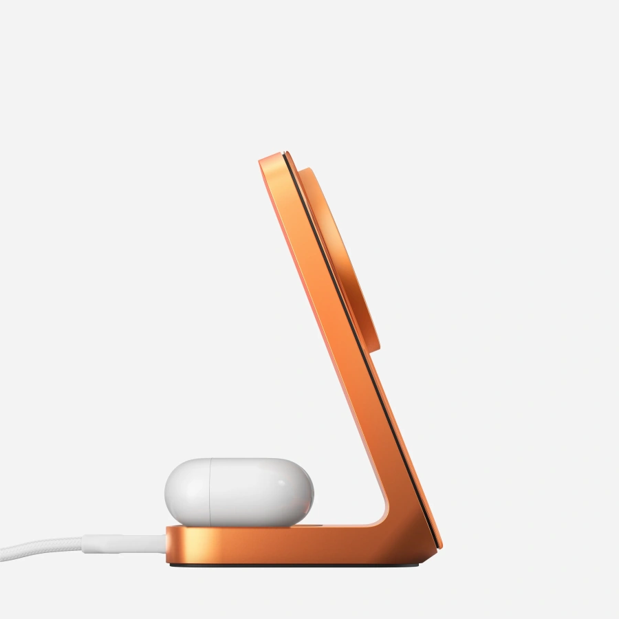 Беспроводное зарядное устройство Nomad Stand One Qi2 25W 2-in-1 Charger - Stellar Orange (NM011178858)