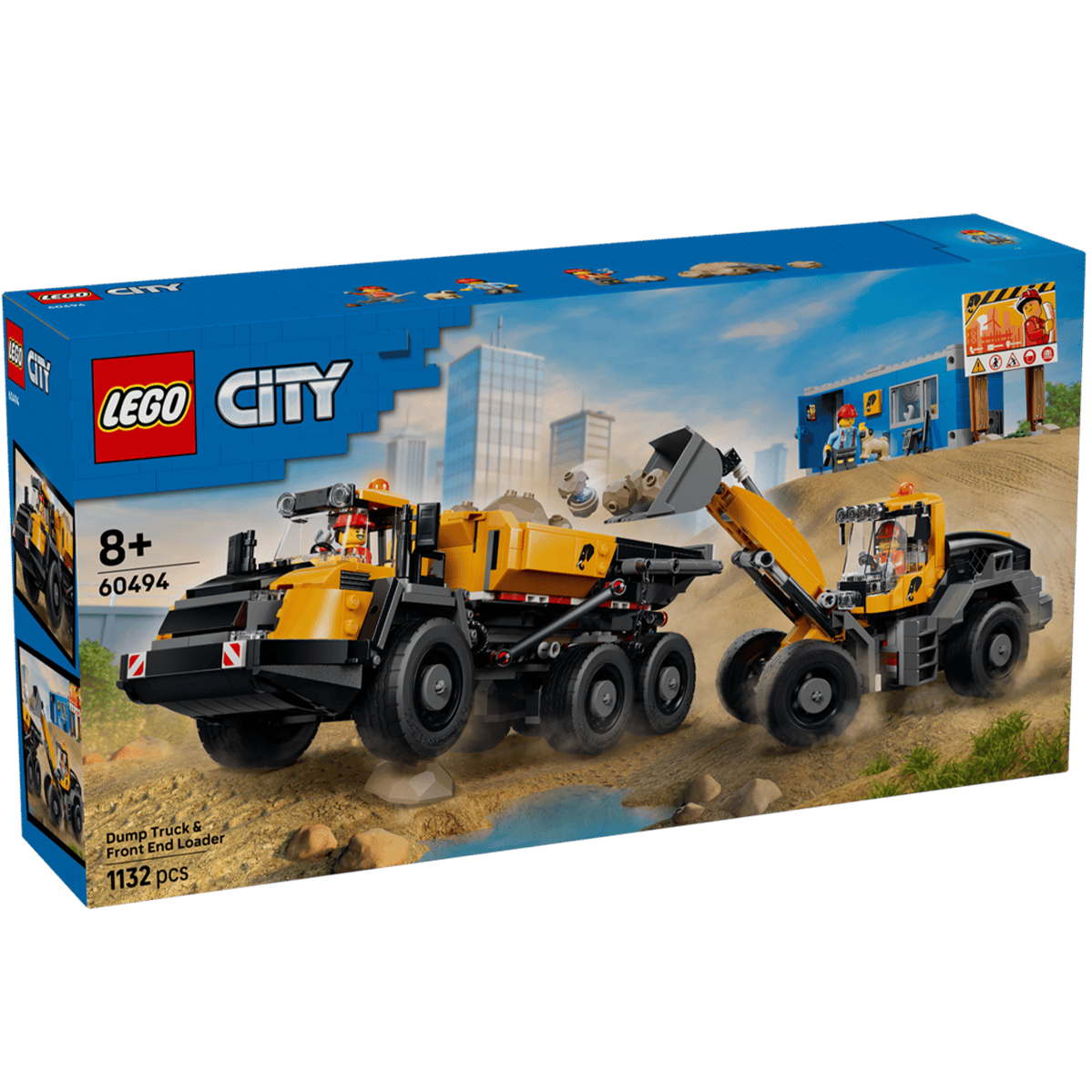 Блоковий конструктор LEGO City Самоскид і фронтальний ковшовий навантажувач (60494)