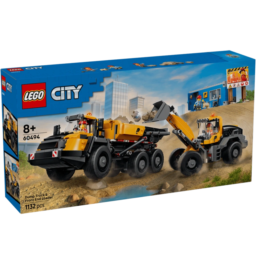 Блоковий конструктор LEGO City Самоскид і фронтальний ковшовий навантажувач (60494)