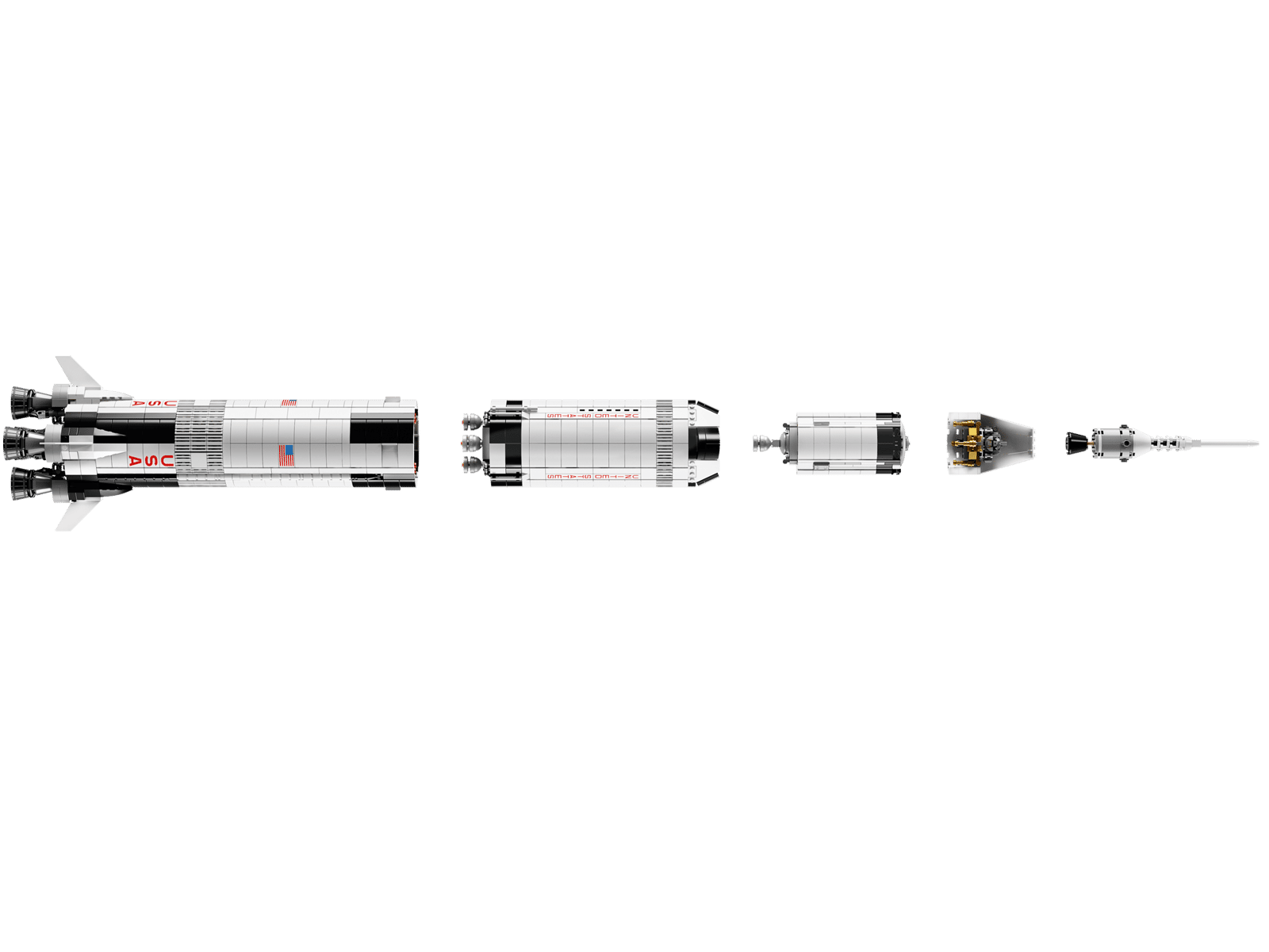 Блоковий конструктор LEGO Ideas Ракетно-космічна система НАСА «Сатурн-5-Аполлон» (92176)