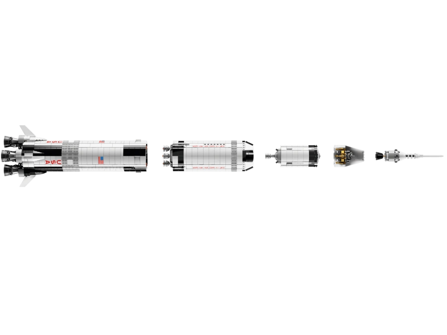 Блоковий конструктор LEGO Ideas Ракетно-космічна система НАСА «Сатурн-5-Аполлон» (92176)