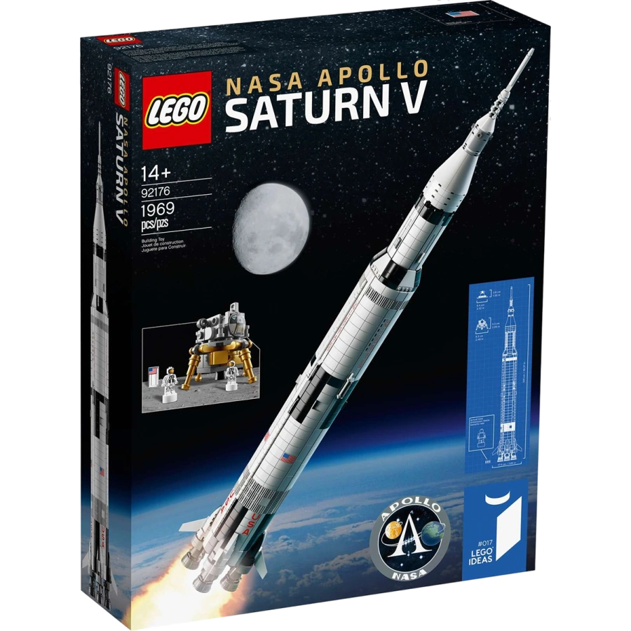 Блоковий конструктор LEGO Ideas Ракетно-космічна система НАСА «Сатурн-5-Аполлон» (92176)