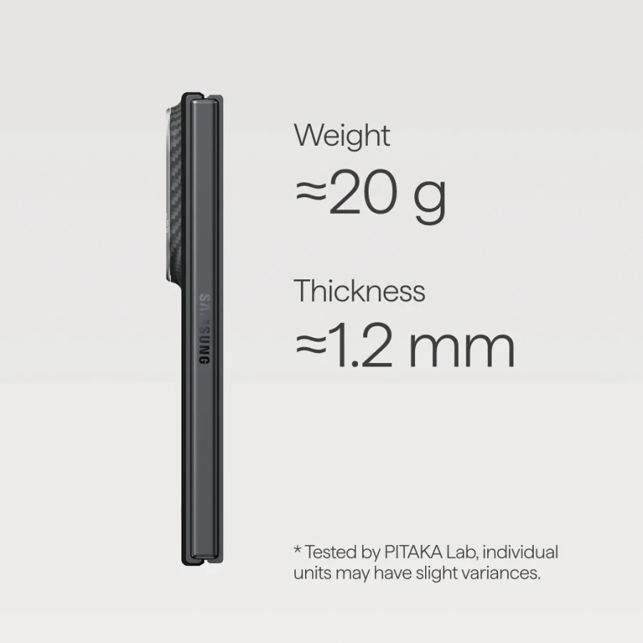 Чохол Pitaka Edge Case for Samsung Galaxy Z Fold8 - 600D Black/Grey [Twill]