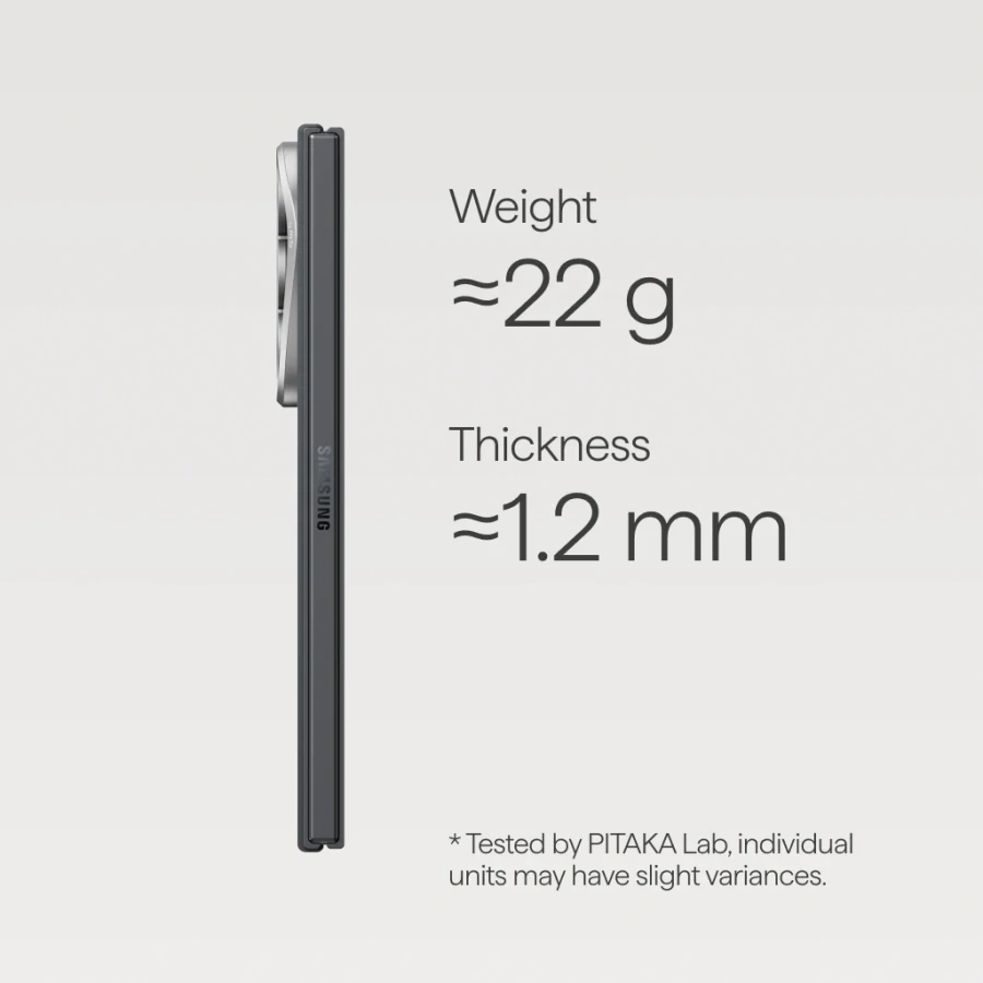 Чехол Pitaka Edge Case for Samsung Galaxy Z Fold8 Ultra - 600D Black/Grey [Twill]