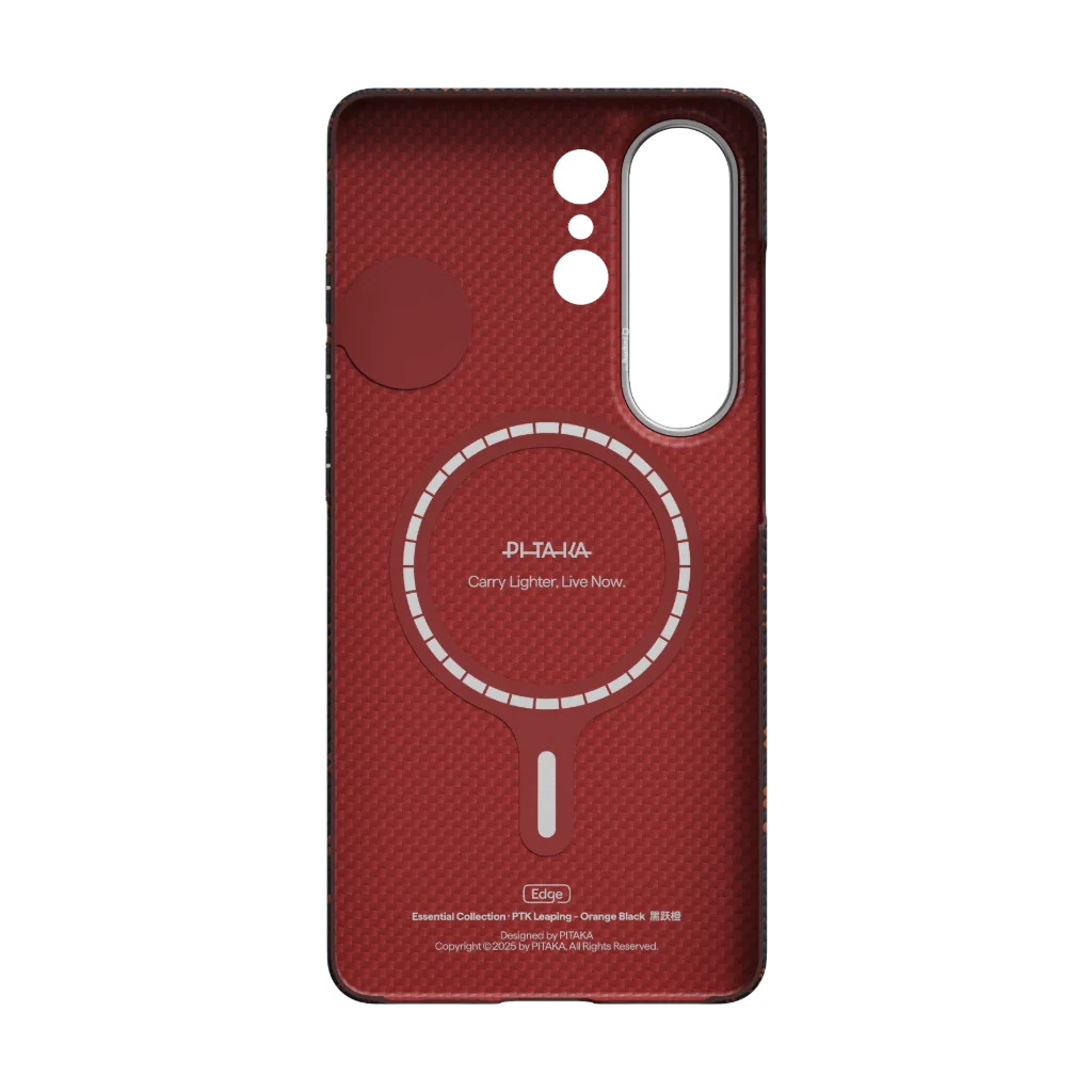 Чехол Pitaka Edge Ultra-Slim Case with Aaron Button for Samsung Galaxy S26 Ultra - Black/Orange (KS2602UPTK)