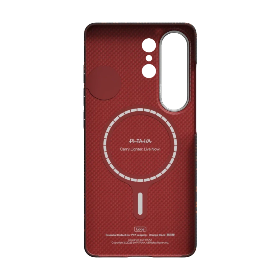 Чехол Pitaka Edge Ultra-Slim Case with Aaron Button for Samsung Galaxy S26 Ultra - Black/Orange (KS2602UPTK)