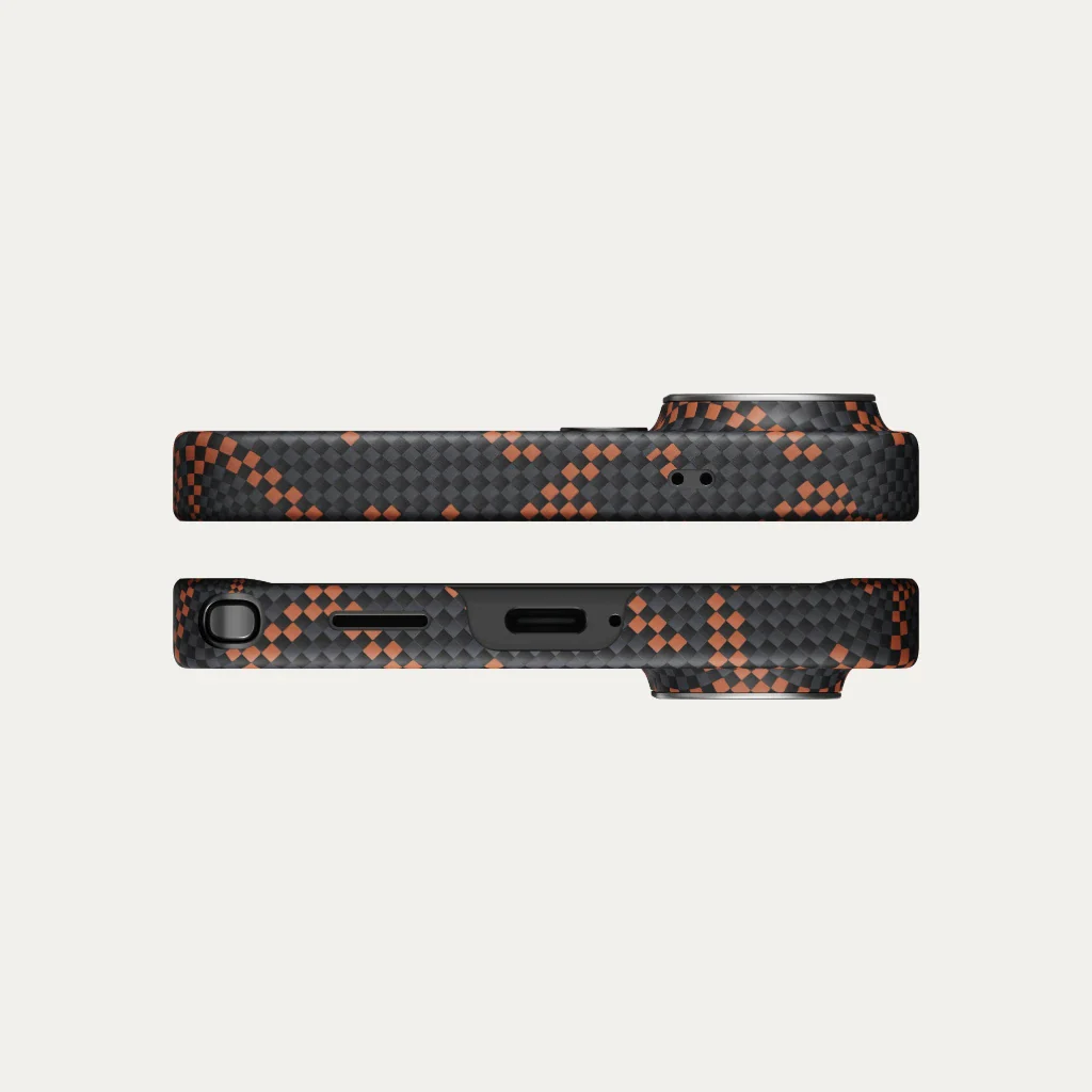 Чехол Pitaka Edge Ultra-Slim Case with Aaron Button for Samsung Galaxy S26 Ultra - Black/Orange (KS2602UPTK)