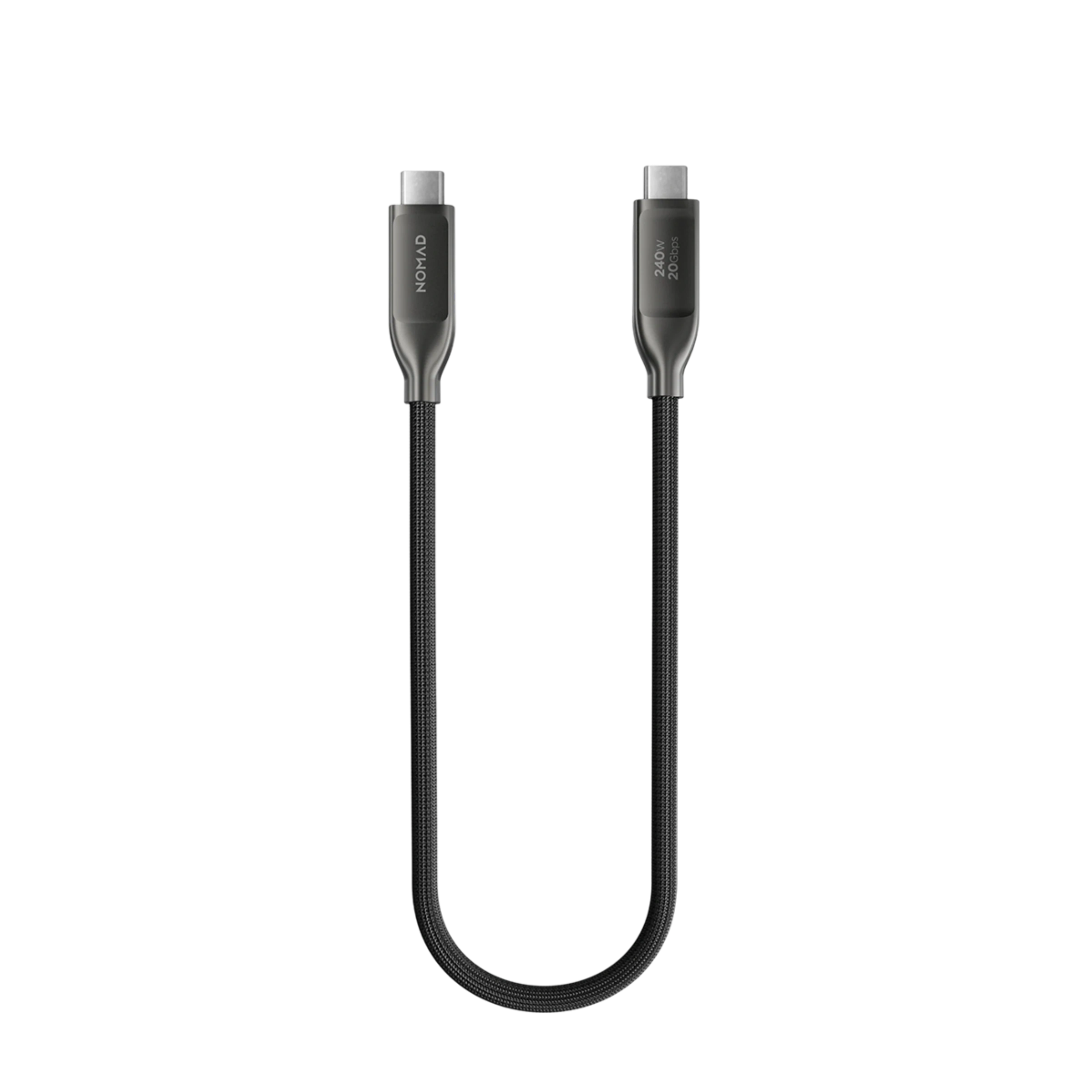 Кабель Nomad USB4 Kevlar Cable 240W 0.3 m - Carbide (NM009810858)