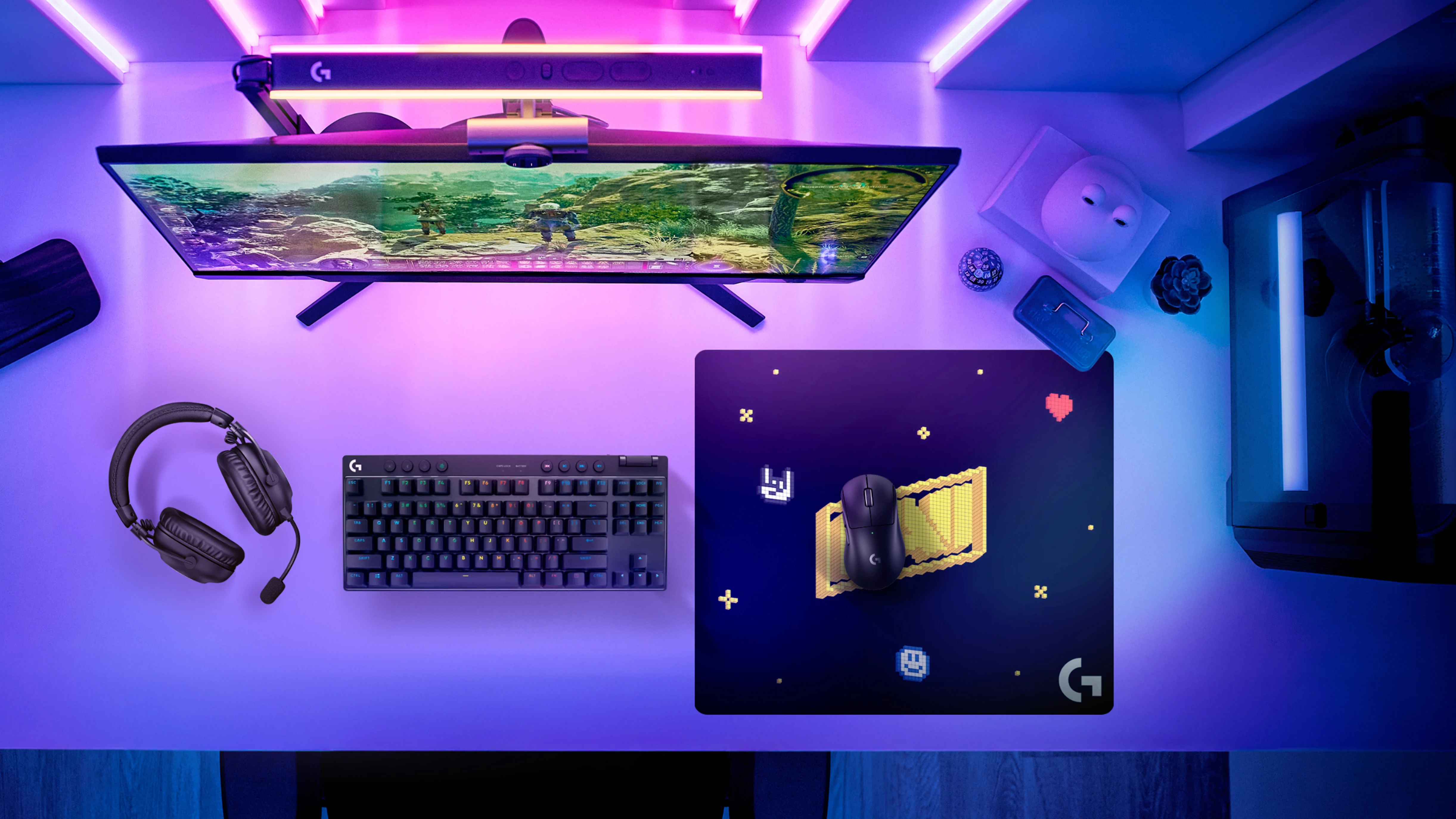 Килимок для миші Logitech G640 Large Cloth Gaming Mouse Pad Esport - LIMITED EDITION Navi (943-001850)