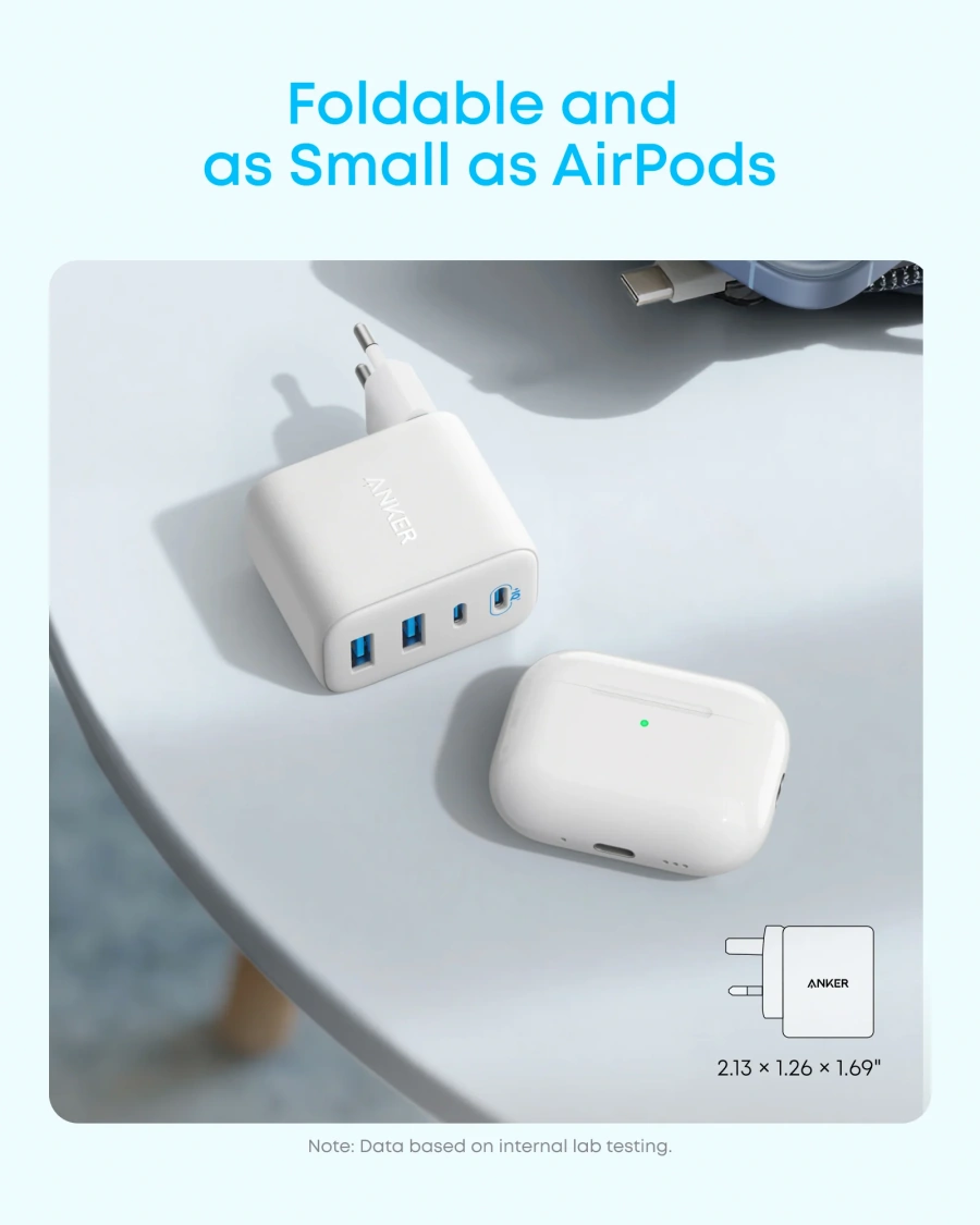 Мережевий зарядний пристрій Anker Zolo Charger 50W 2xUSB-C & 2xUSB-A - White (A121EG21)