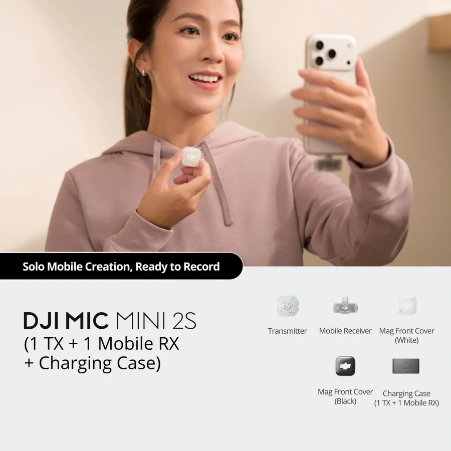 Микрофонная система DJI Mic Mini 2S [1 TX + 1 Mobile RX + Charging Case]