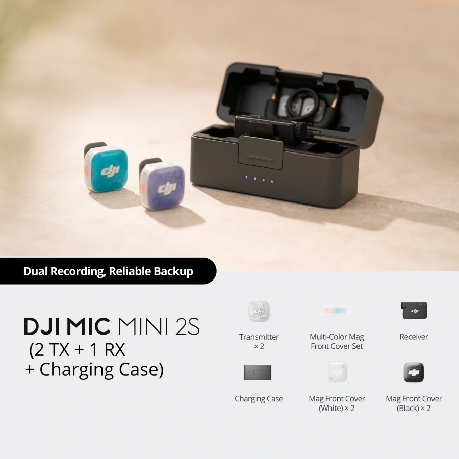 Микрофонная система DJI Mic Mini 2S [2 TX + 1 RX + Charging Case]