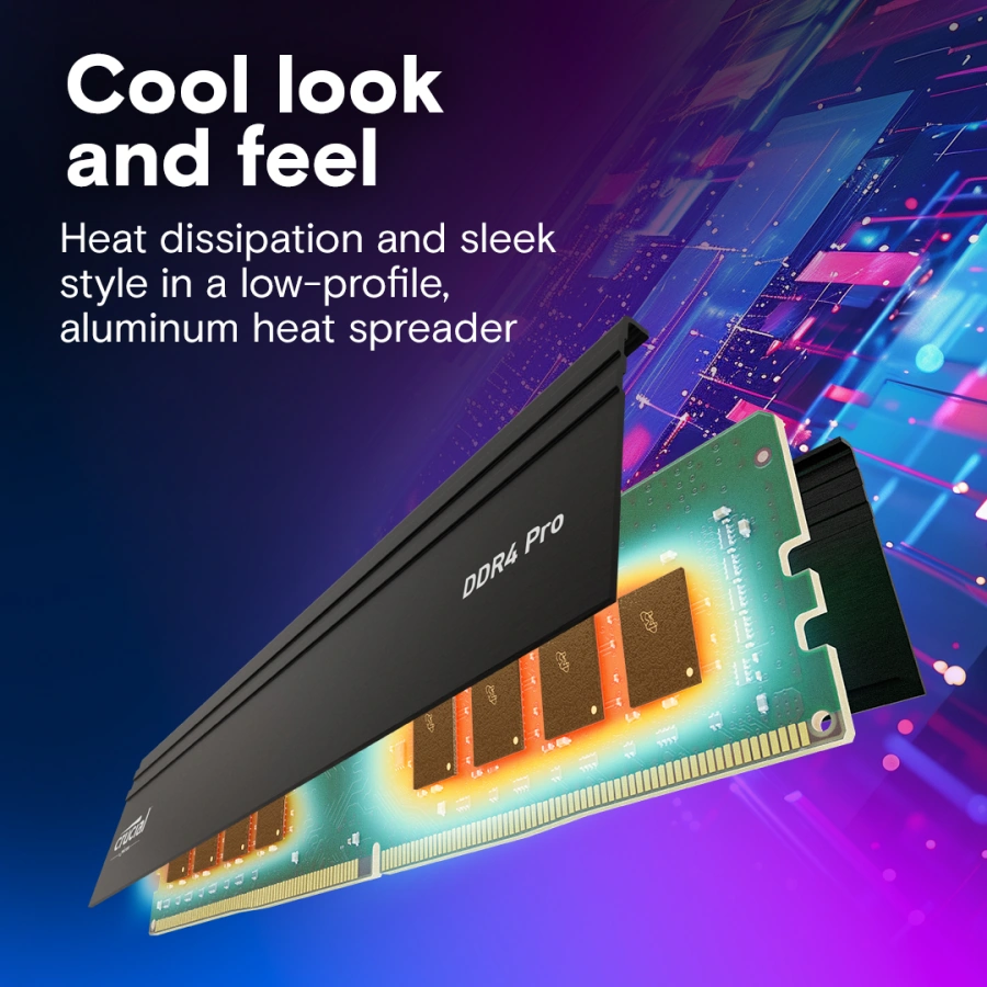 Оперативная память Crucial Pro DDR4 32GB 2×16GB 3200 MHz (CP2K16G4DFRA32A)