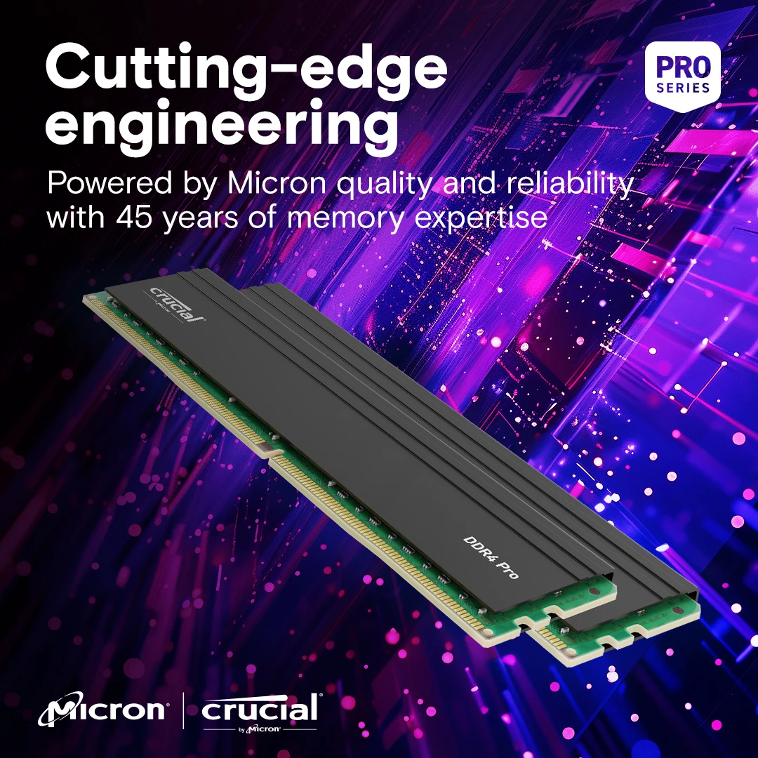 Оперативна пам'ять Crucial Pro DDR4 32GB 2×16GB 3200 MHz (CP2K16G4DFRA32A)