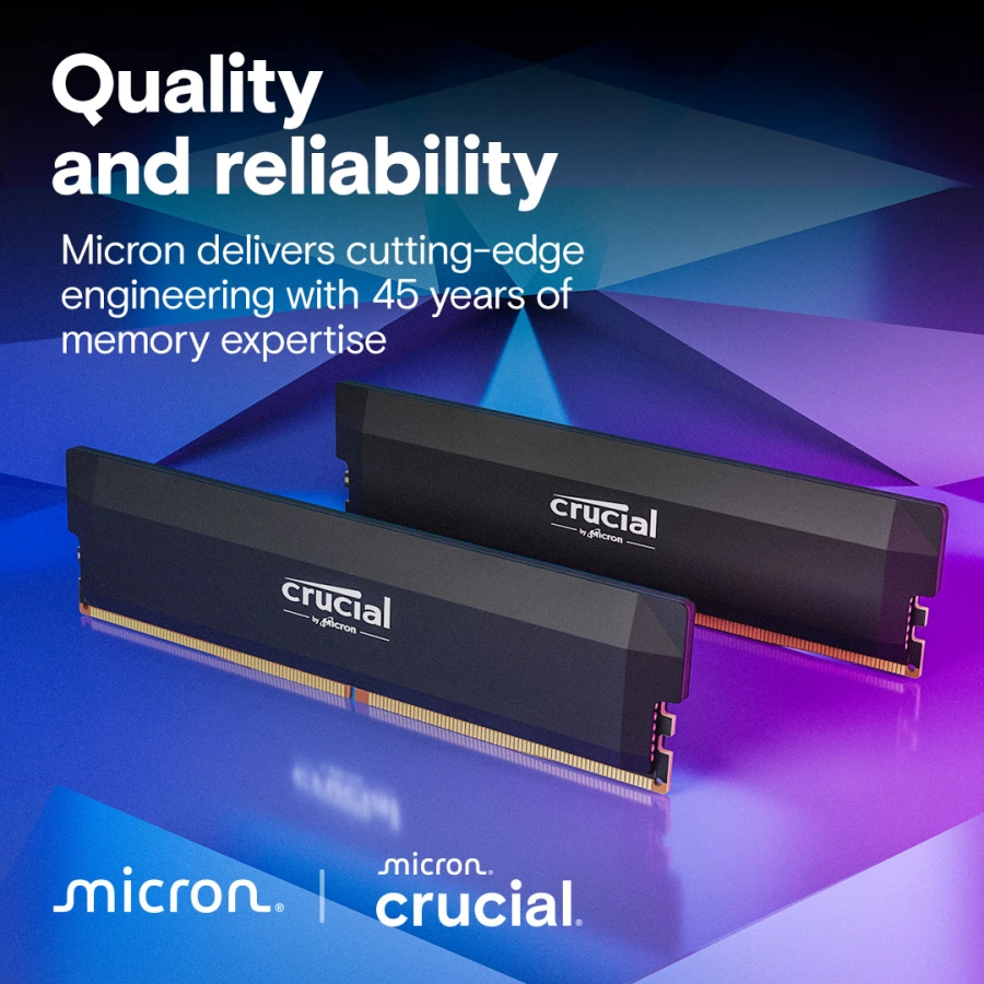 Оперативная память Crucial Pro DDR5 32GB 2×16GB 6000 MHz CL36 (CP2K16G60C36U5B)