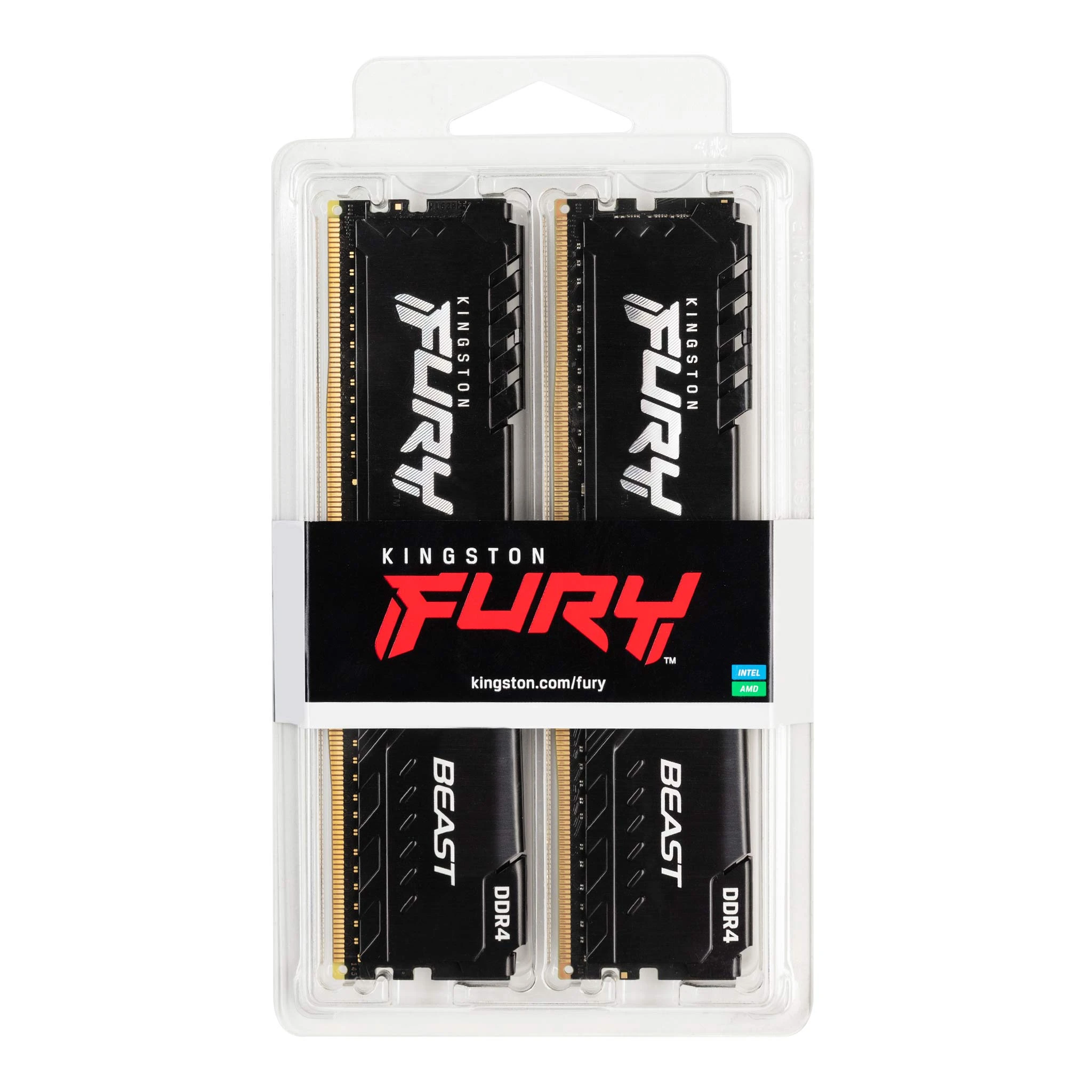 Оперативна пам'ять Kingston FURY Beast DDR4 32GB 2×16GB 3600 MHz CL16 (KF436C16BBK2-32)