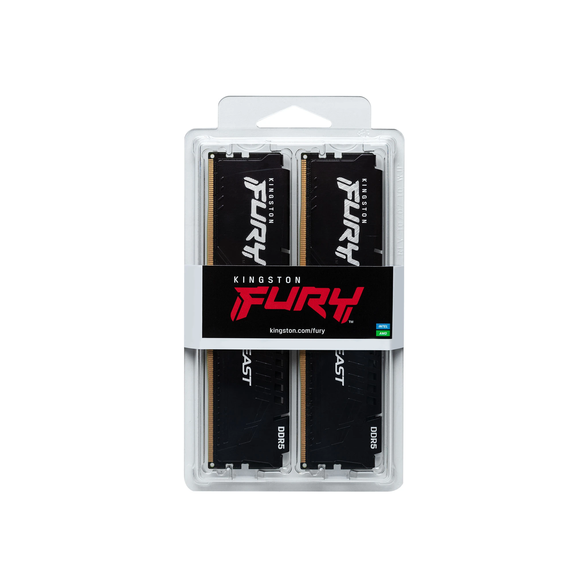 Оперативна пам'ять Kingston FURY Beast DDR5 16GB 2×8GB 6000 MHz CL40 (KF560C40BBK2-16)