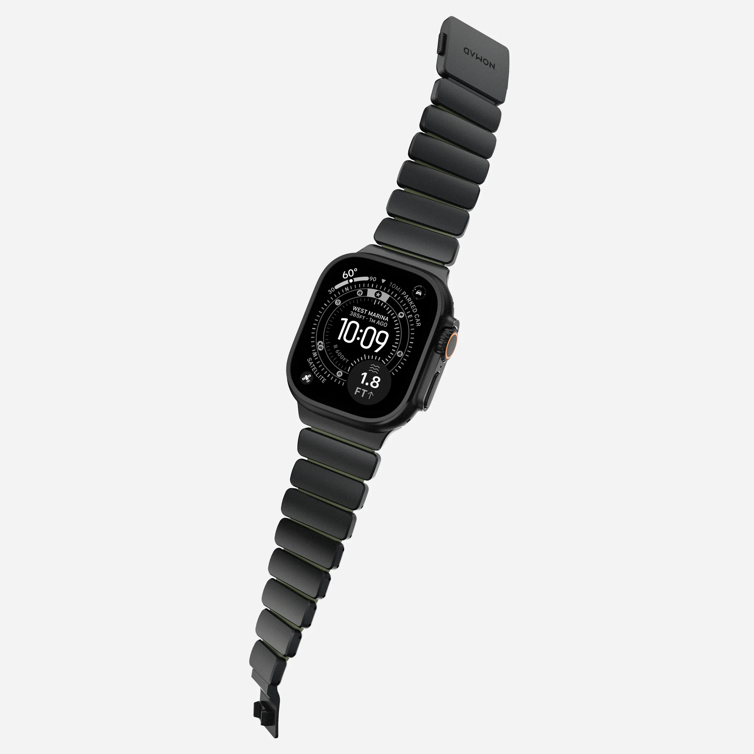 Ремінець Nomad Stratos Band Black Hardware для Apple Watch 46mm/49mm - Forest (NM009575858)