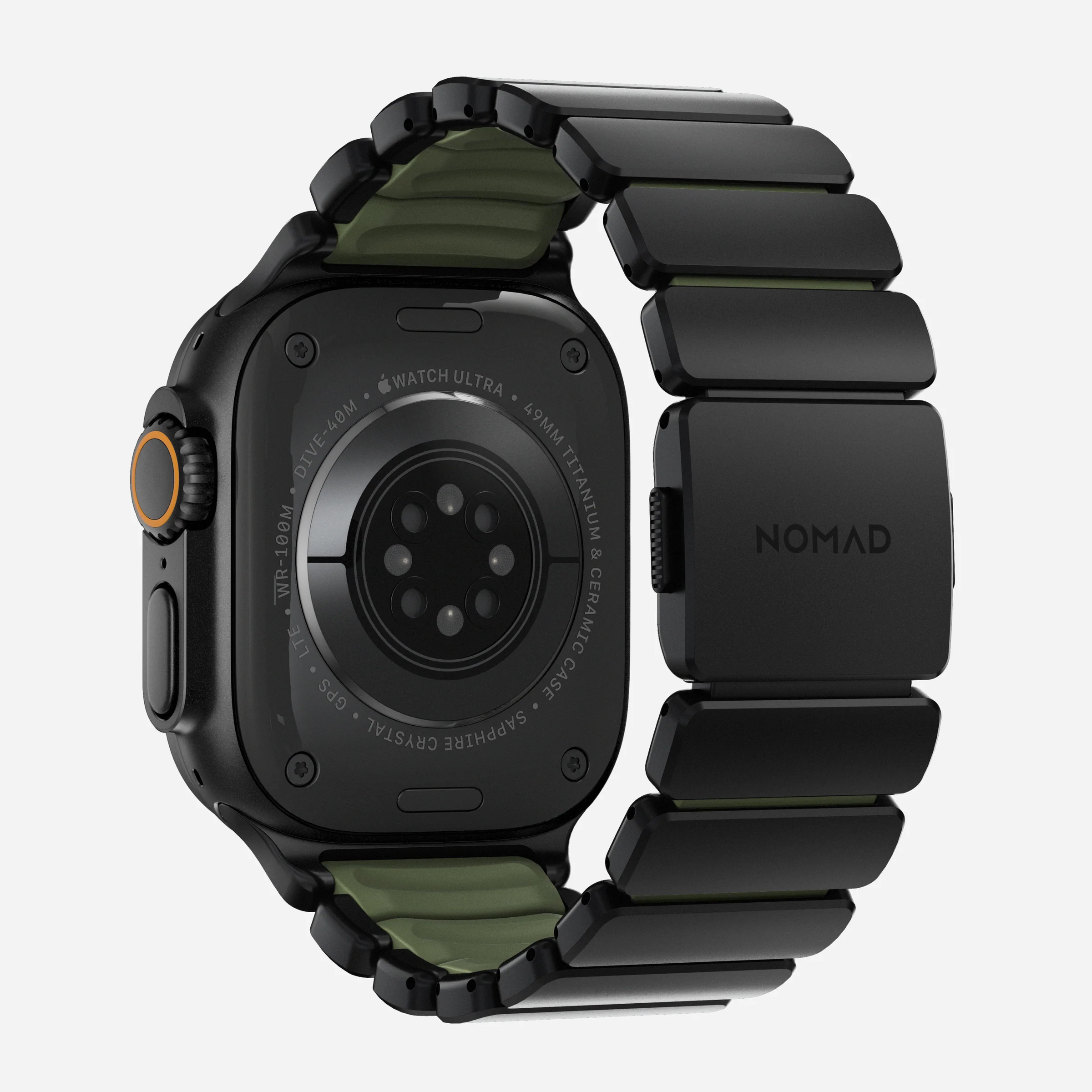 Ремінець Nomad Stratos Band Black Hardware для Apple Watch 46mm/49mm - Forest (NM009575858)