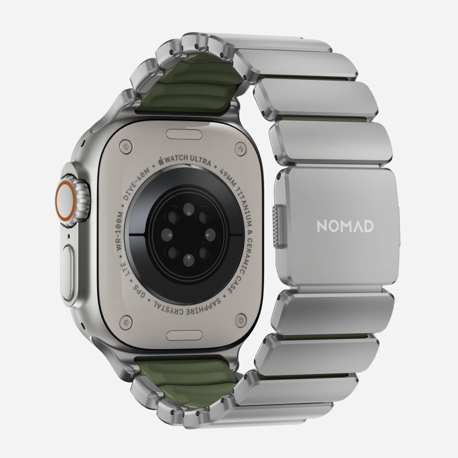Ремінець Nomad Stratos Band Natural Hardware для Apple Watch 46mm/49mm - Forest (NM009568858)