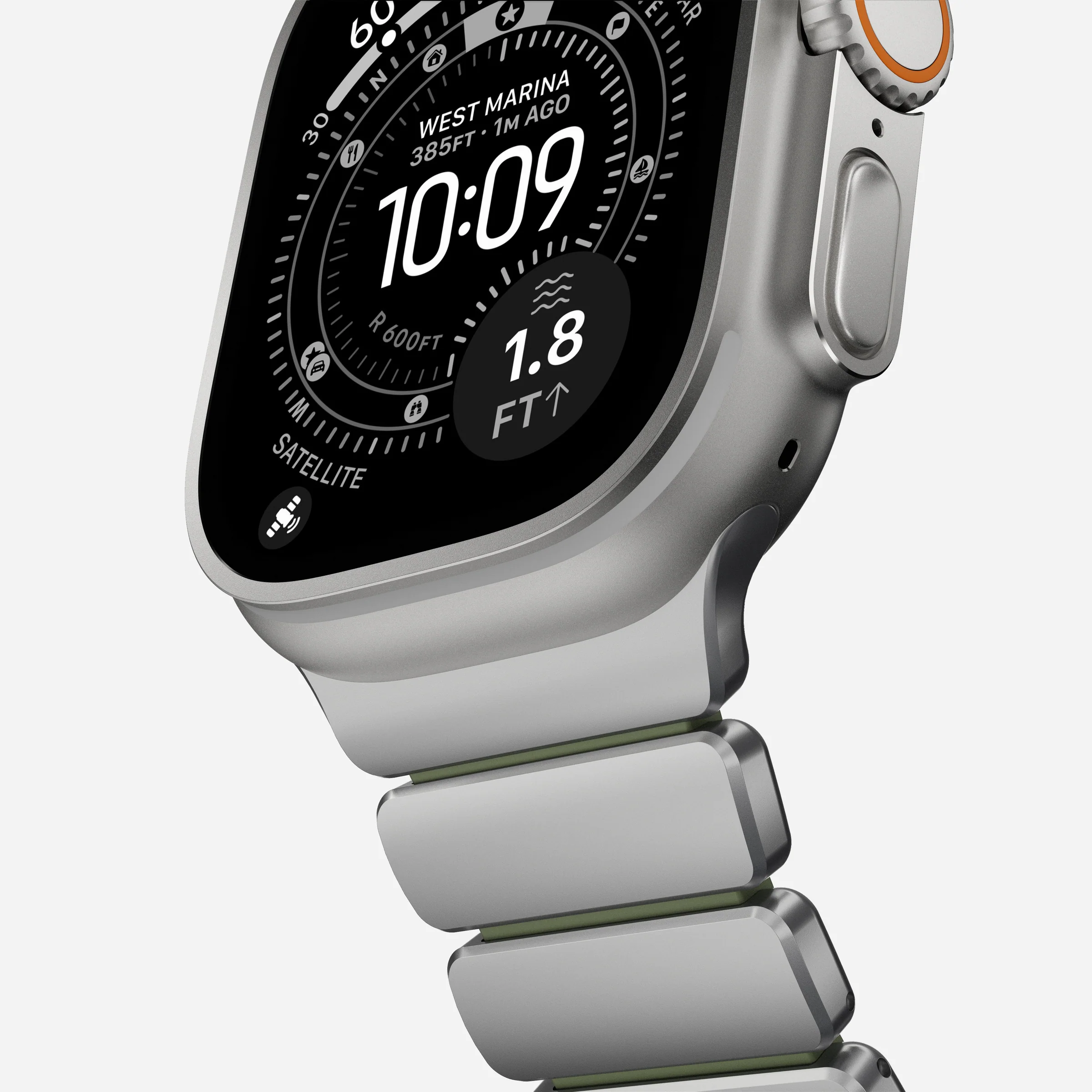 Ремінець Nomad Stratos Band Natural Hardware для Apple Watch 46mm/49mm - Forest (NM009568858)