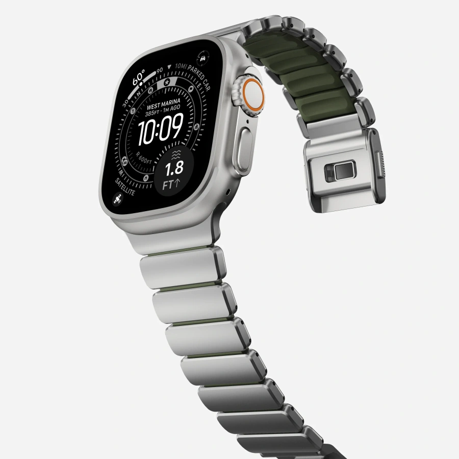 Ремінець Nomad Stratos Band Natural Hardware для Apple Watch 46mm/49mm - Forest (NM009568858)