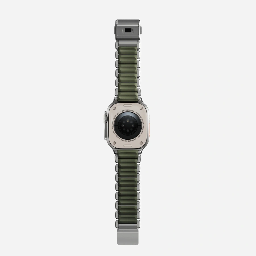 Ремінець Nomad Stratos Band Natural Hardware для Apple Watch 46mm/49mm - Forest (NM009568858)