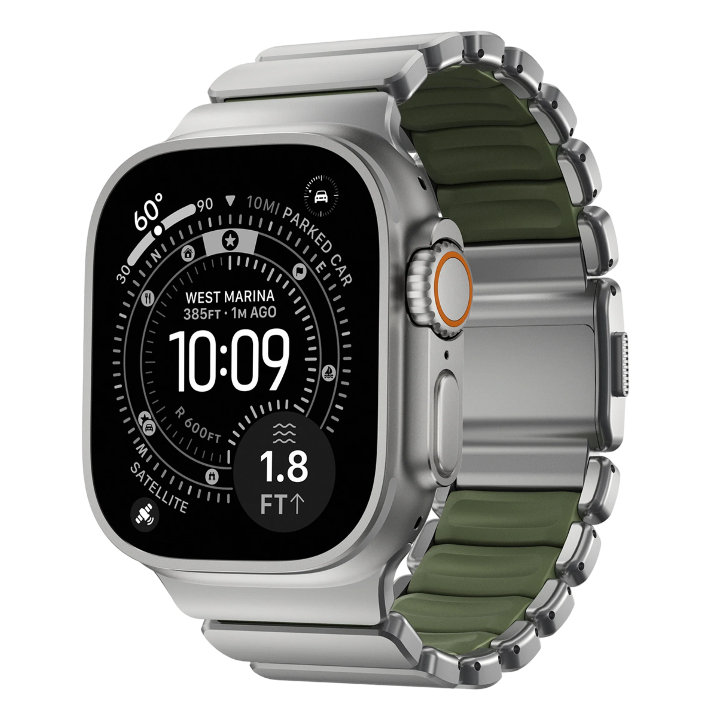Ремешок Nomad Stratos Band Natural Hardware для Apple Watch 46mm/49mm - Forest (NM009568858) Ремешок Nomad Stratos Band Natural Hardware для Apple Watch 46mm/49mm - Forest (NM009568858)