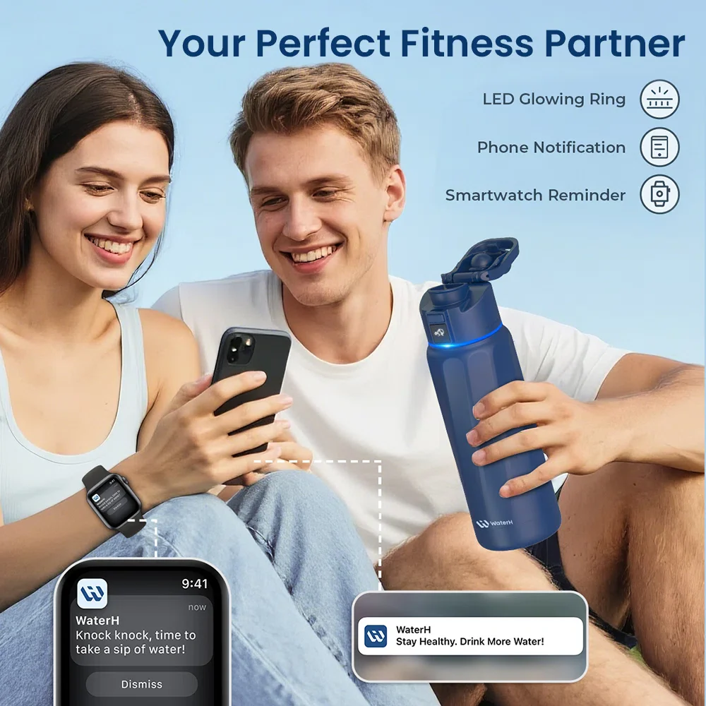Умная бутылка для воды WaterH BOOST 24oz/710ml - Blue (B003-24OZ-MB)
