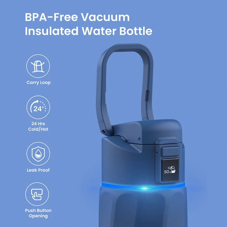 Умная бутылка для воды WaterH BOOST 32oz/946ml - Blue (B003MB)