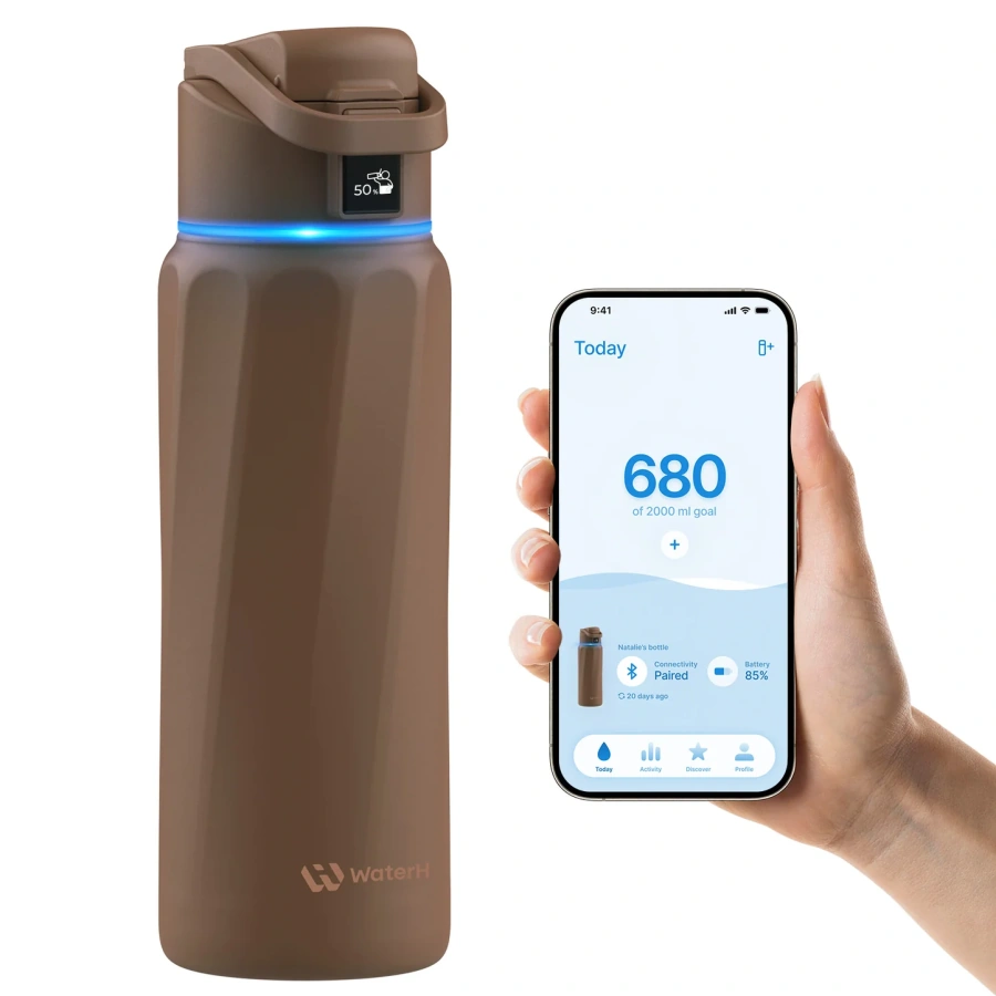 Умная бутылка для воды WaterH BOOST 32oz/946ml - Brown