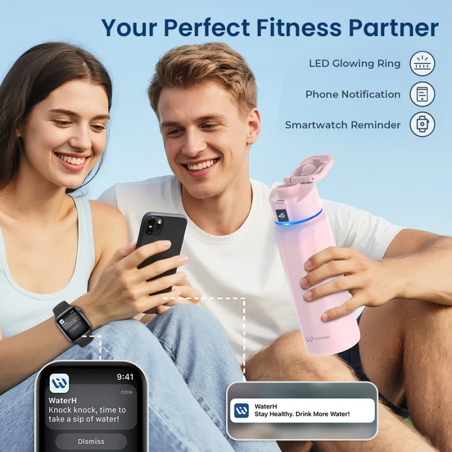Умная бутылка для воды WaterH BOOST 32oz/946ml - Pink (B003PK)