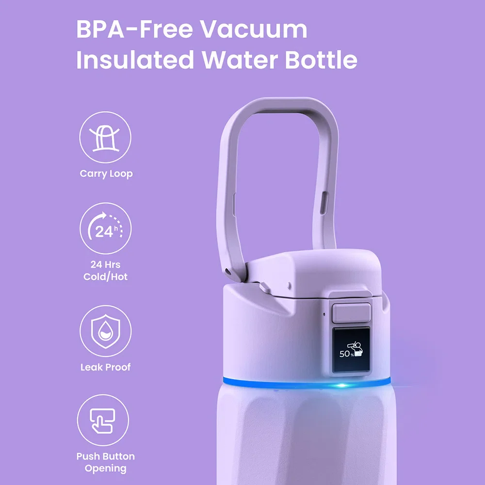 Умная бутылка для воды WaterH BOOST 32oz/946ml - Purple (B003PR)