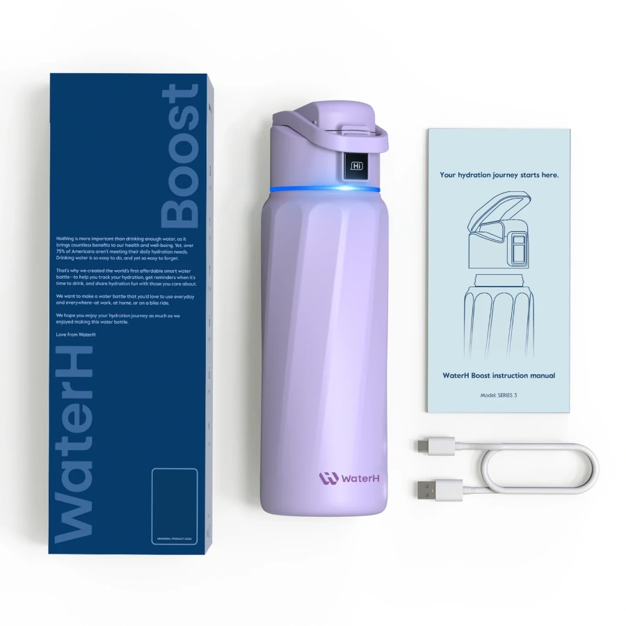 Умная бутылка для воды WaterH BOOST 32oz/946ml - Purple (B003PR)