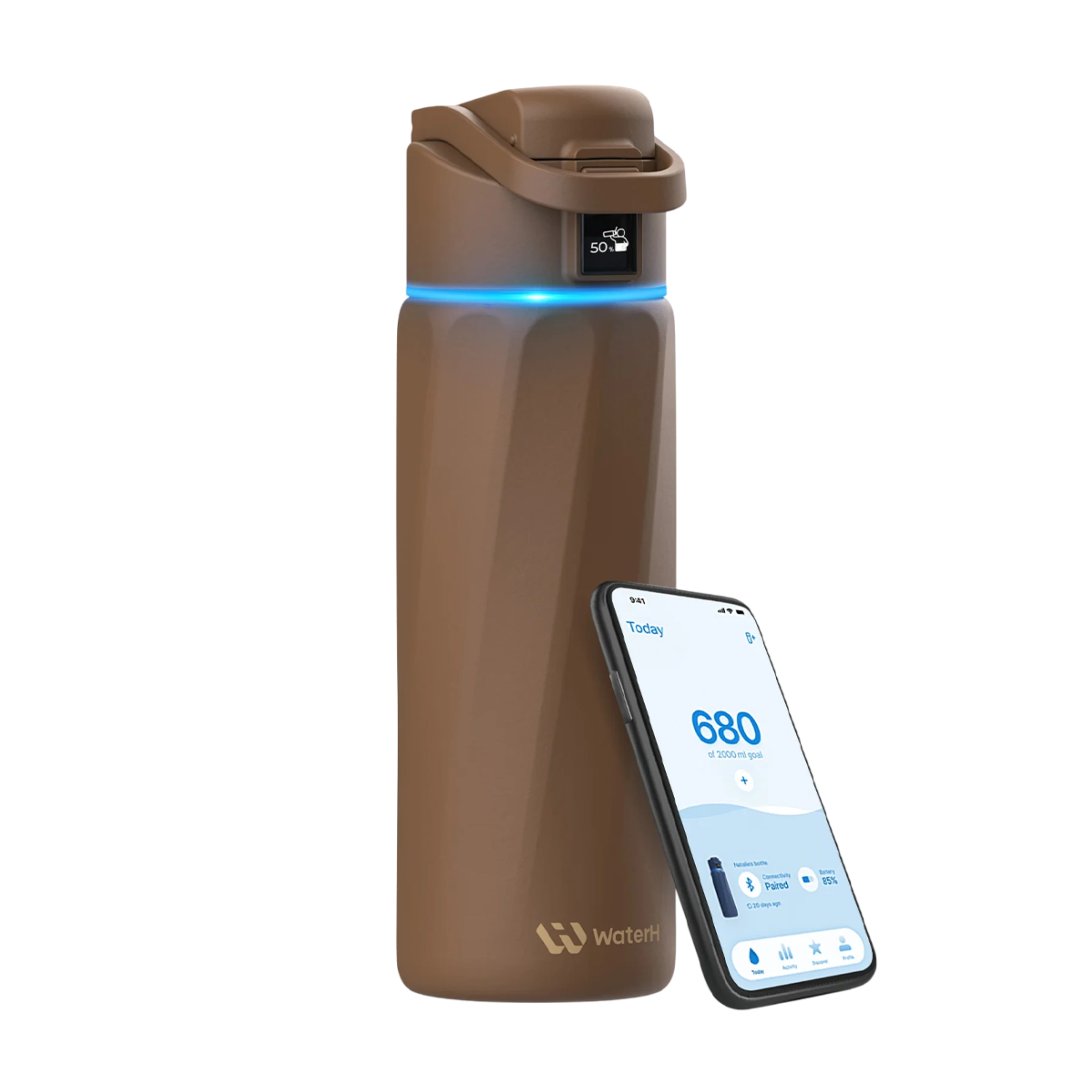 Умная бутылка для воды WaterH BOOST 24oz/710ml - Brown (B003-24OZ-MS)