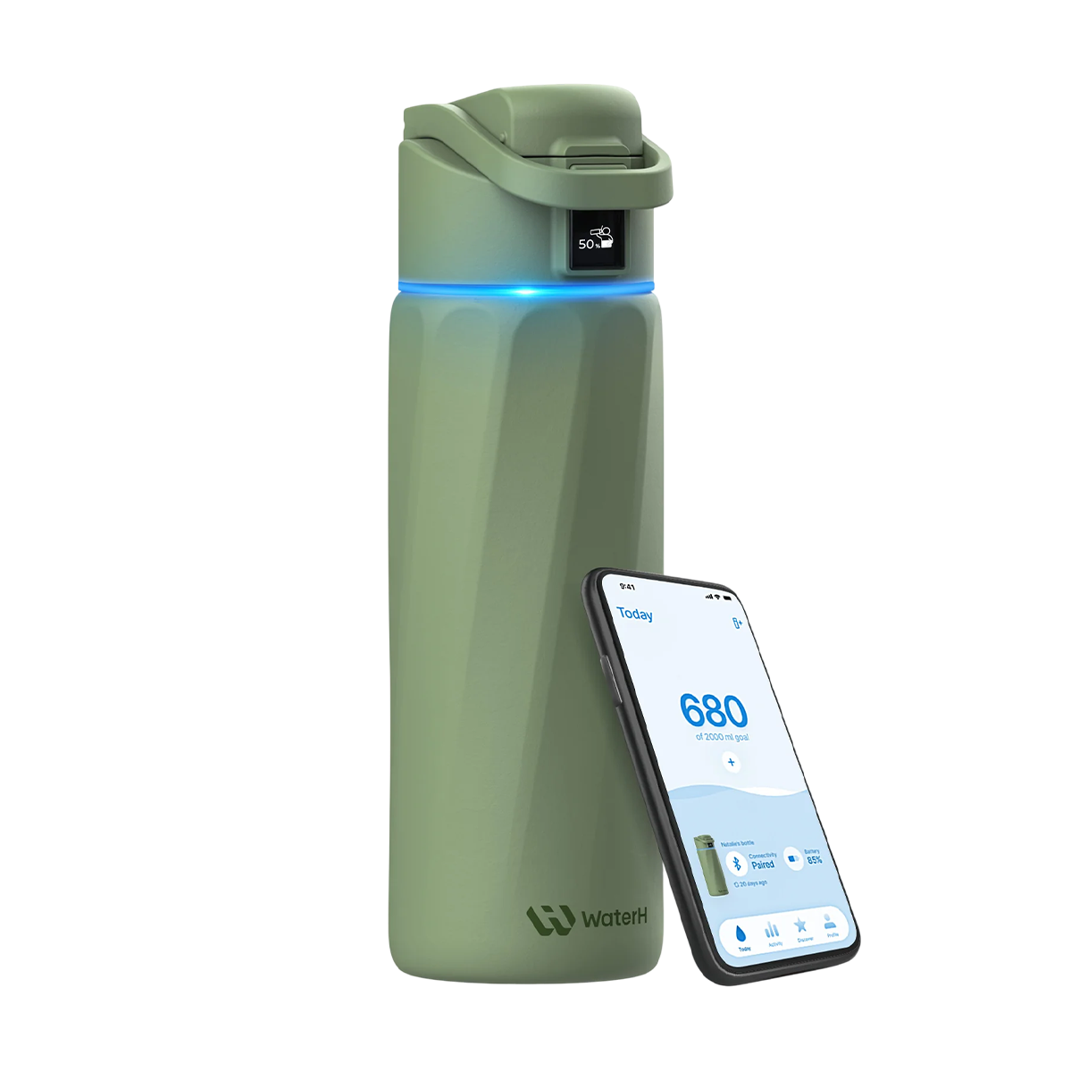 Умная бутылка для воды WaterH Boost 24oz/710ml - Green