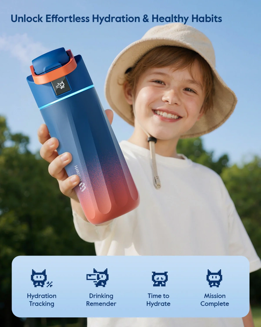 Умная бутылка для воды WaterH Kids 16oz/473ml - Orange (B003-MA-16oz-GOB-NA-WH)